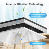 Filtre de rechange HEPA KNKA pour purificateur d'air APH3000, lot de 2, filtre HEPA H13 True